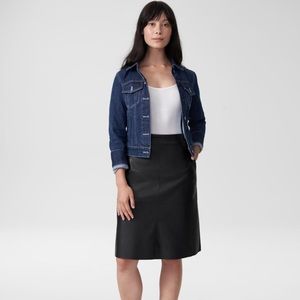 NWT Universal Standard Taylor Vegan Leather Skirt - US 2XS (6-8)